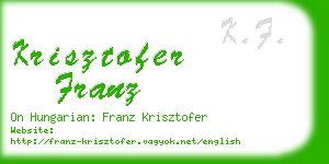 krisztofer franz business card